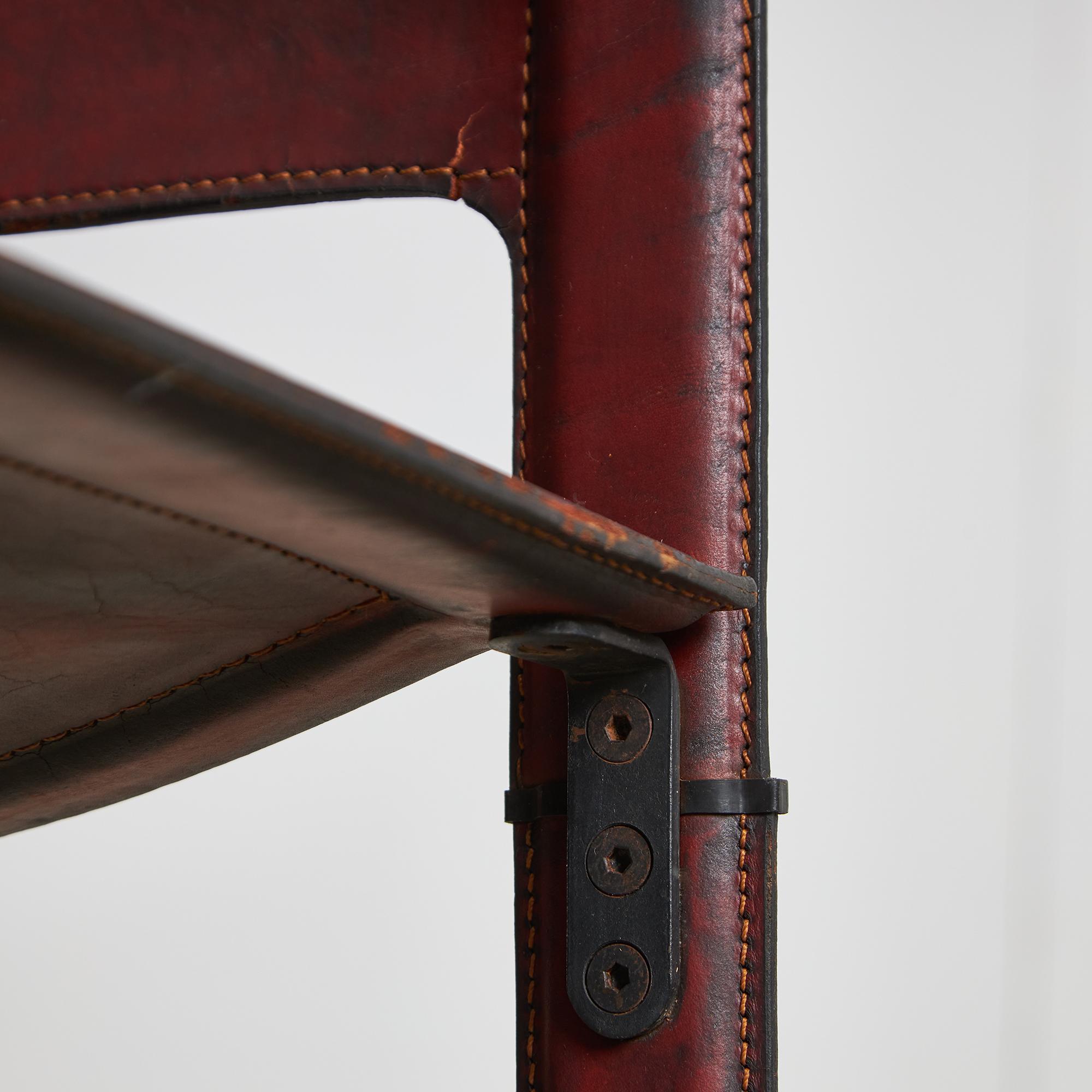 Set di 4 sedie Sistina Strap Chair di Tito Agnoli per Matteo Grassi, anni '80 in vendita 3