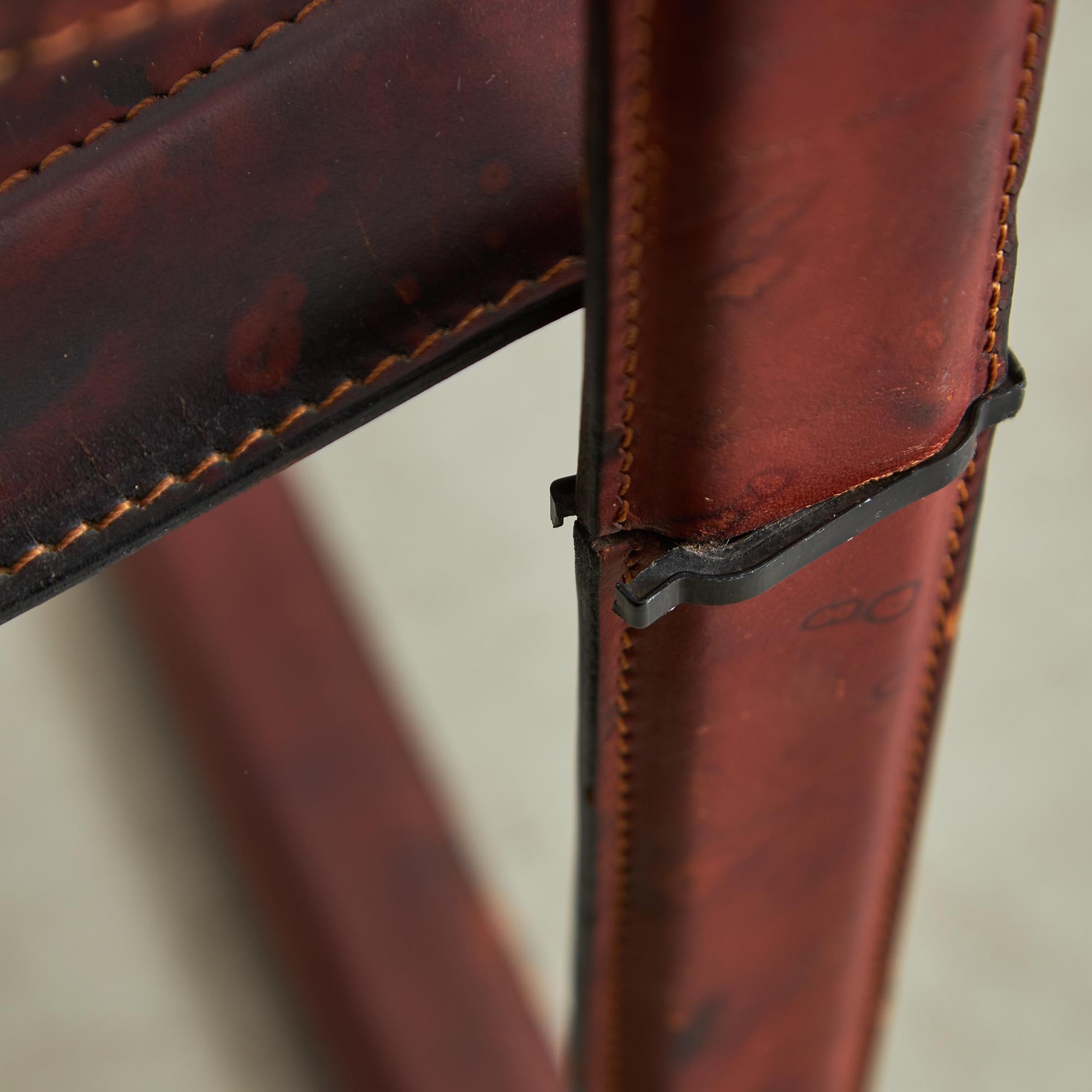 Set di 4 sedie Sistina Strap Chair di Tito Agnoli per Matteo Grassi, anni '80 in vendita 1