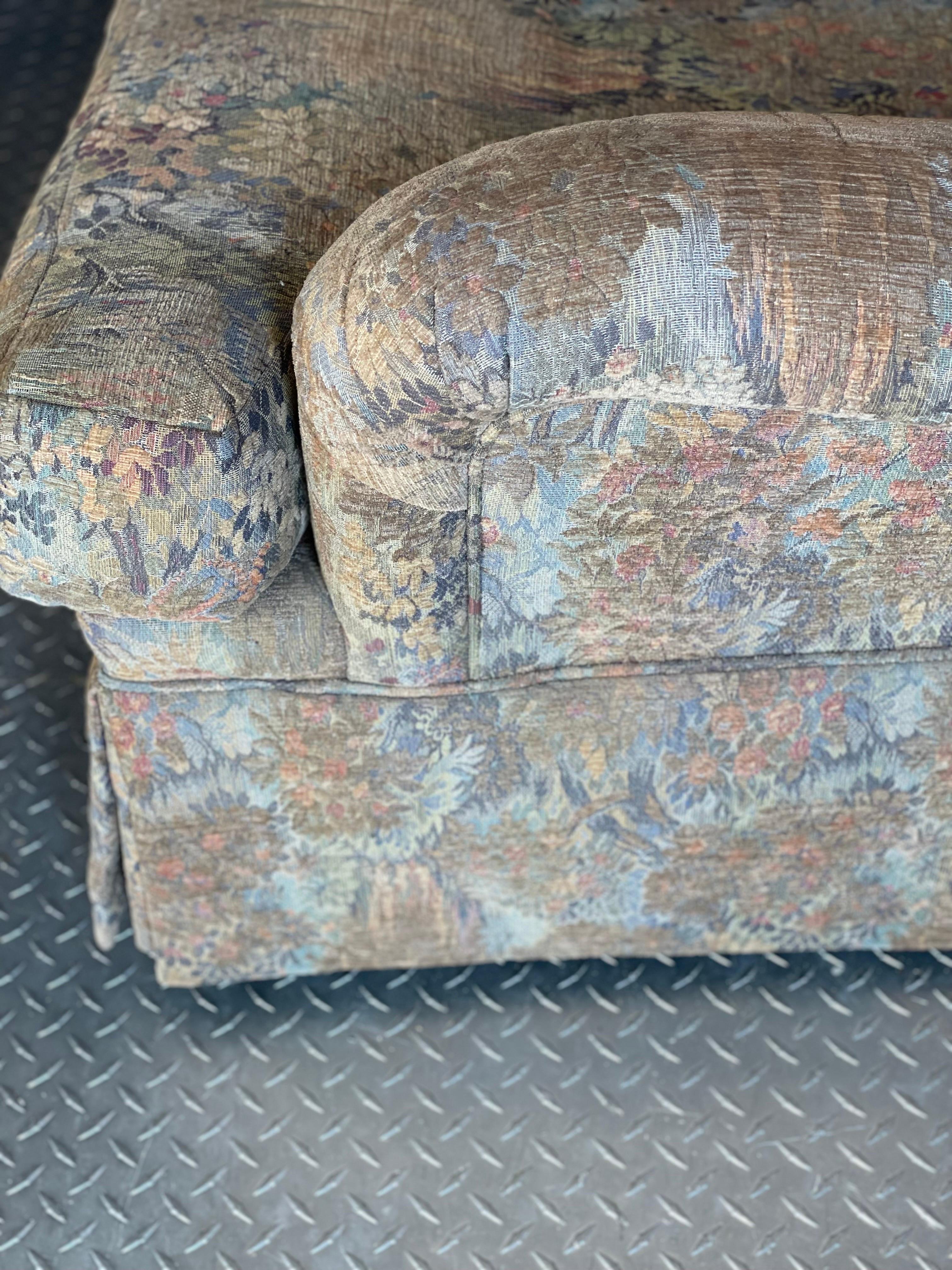 Mid-20th Century Set of 4 Skirted Bridgewater Style Club Chairs