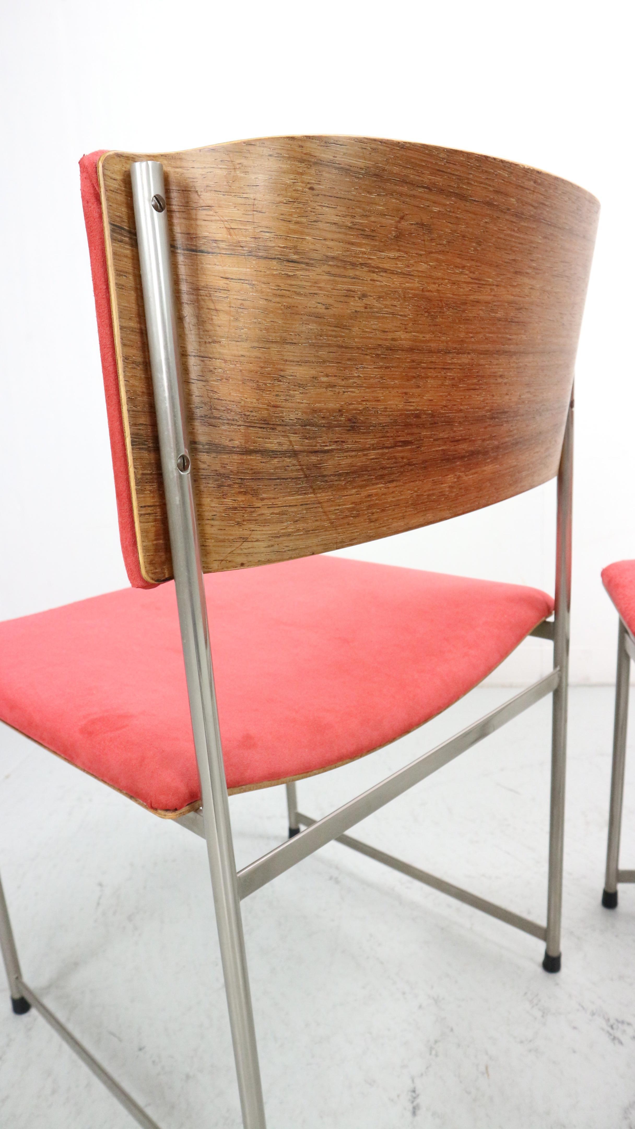 Ensemble de 4 chaises de salle à manger SM08 de Cees Braakman pour Pastoe, Pays-Bas, années 1960 en vente 7