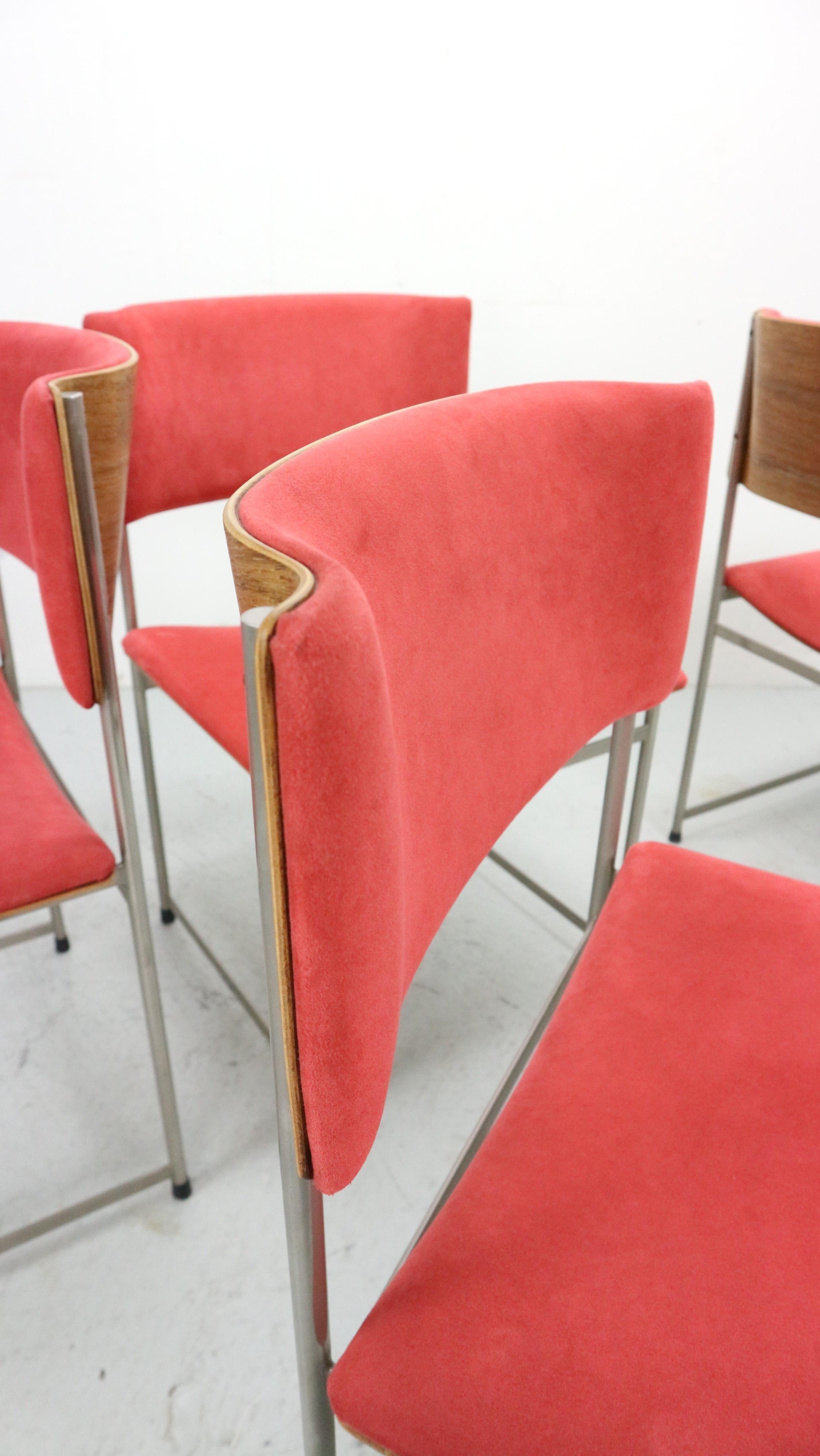 Ensemble de 4 chaises de salle à manger SM08 de Cees Braakman pour Pastoe, Pays-Bas, années 1960 en vente 11