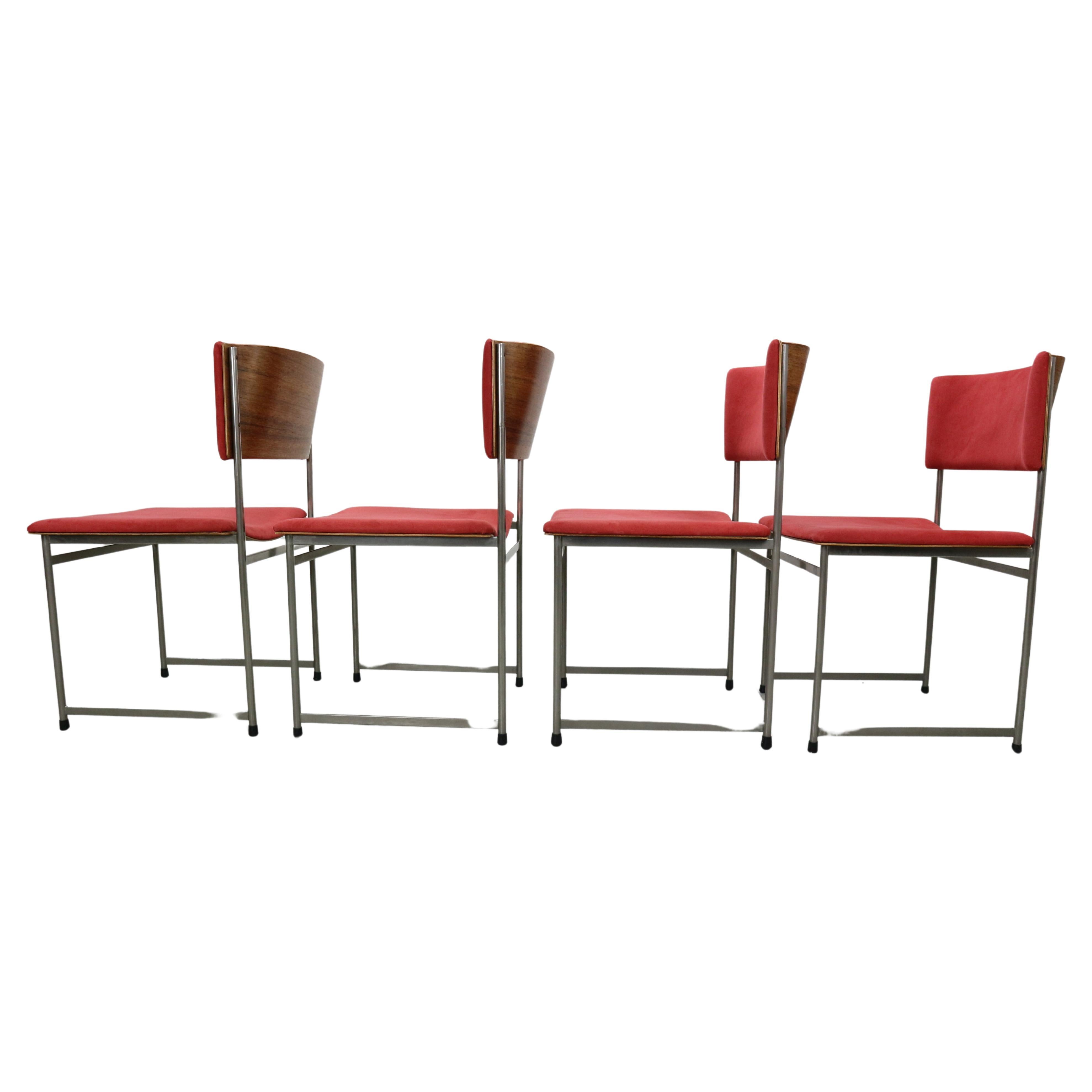 Set of 4 SM08 dining chairs by Cees Braakman for Pastoe, Netherlands 1960s In Good Condition In The Hague, NL