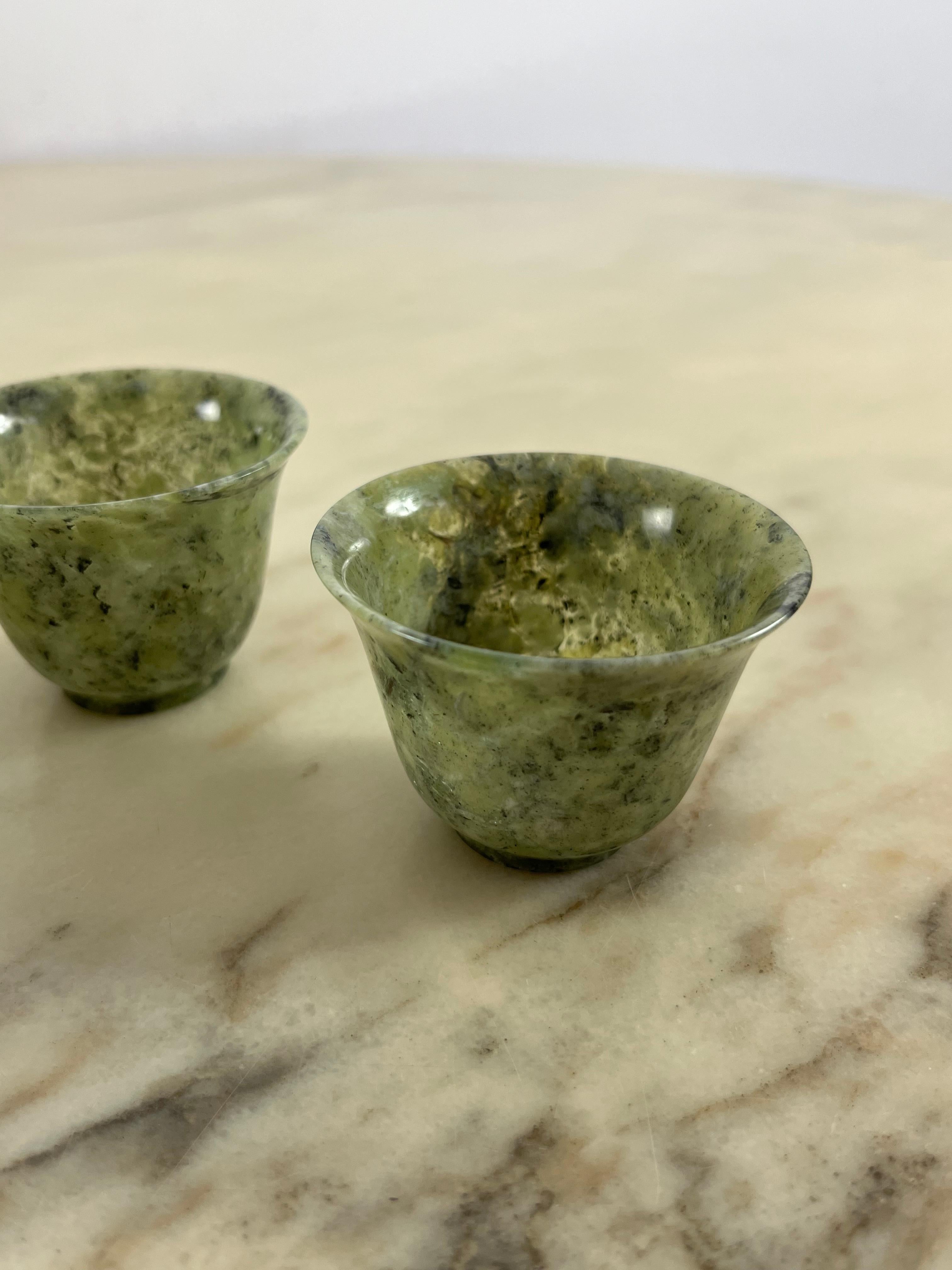 Ensemble de 4 petites coupes chinoises en jade 1930 Bon état - En vente à Palermo, IT