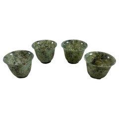Set Of 4 Small Chinese Jade Cups 1930s