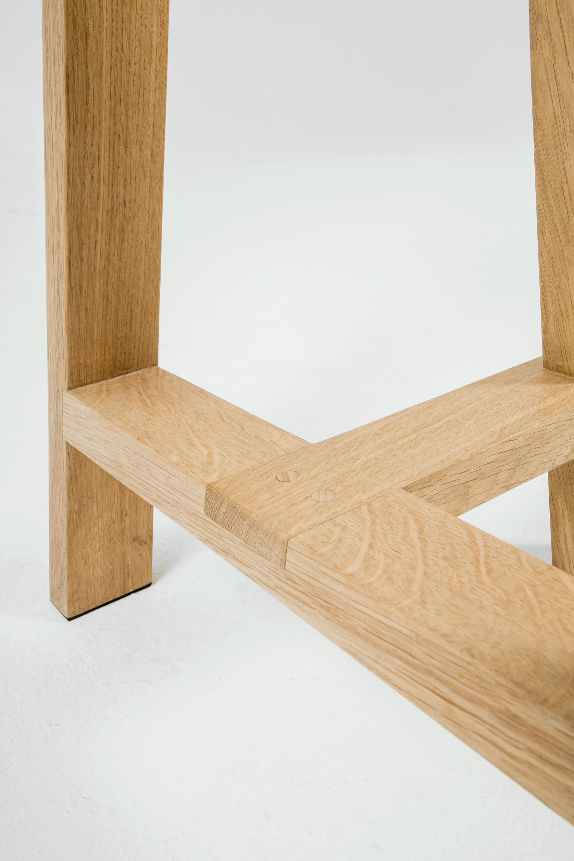 Other Set of 4 Small Pausa Oak Stool by Pierre-Emmanuel Vandeputte For Sale