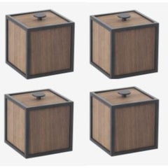 Set di 4 scatole con cornice in Oak fumé 10 di By Lassen