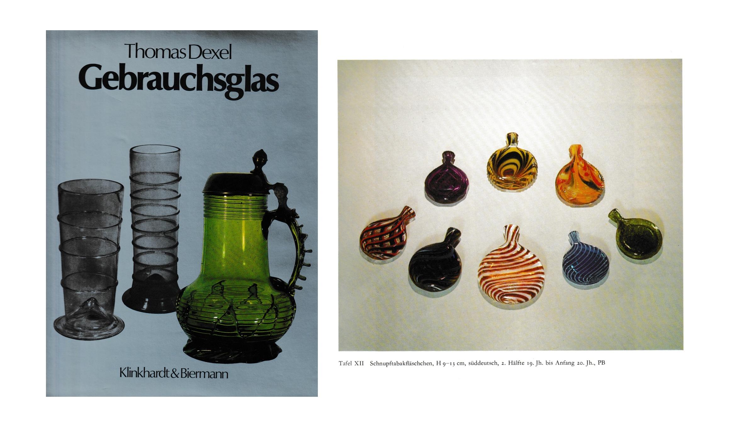 Satz von 4 Schnupftabakflaschen, filigranes Glas 1920er Jahre Tabak Böhmerwald, Deutschland im Angebot 4