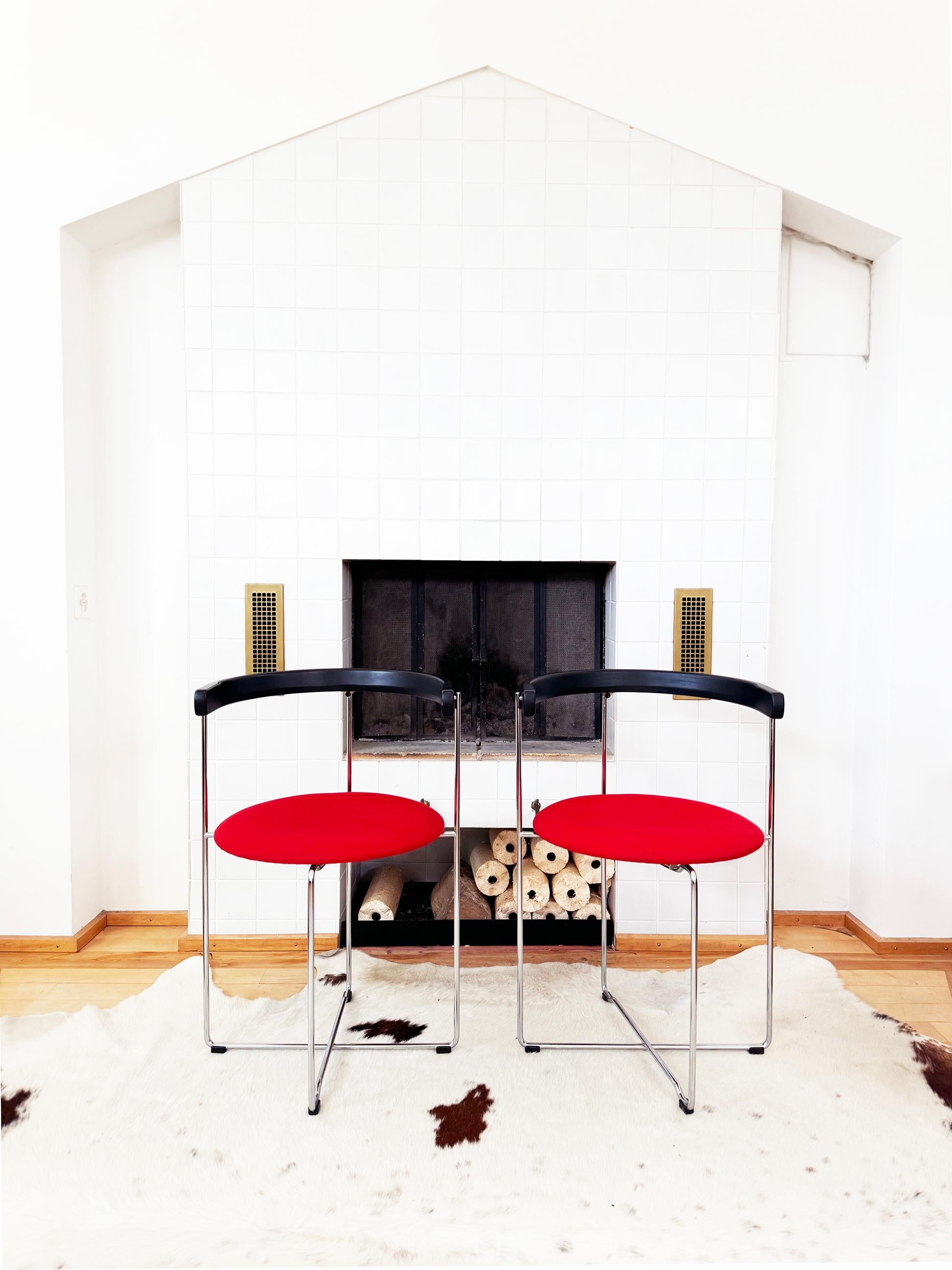 Set of 4 Sóley 2750 Folding Chairs by Valdimar Harðarson for Kusch & Co., 1980s In Good Condition For Sale In Basel, BS