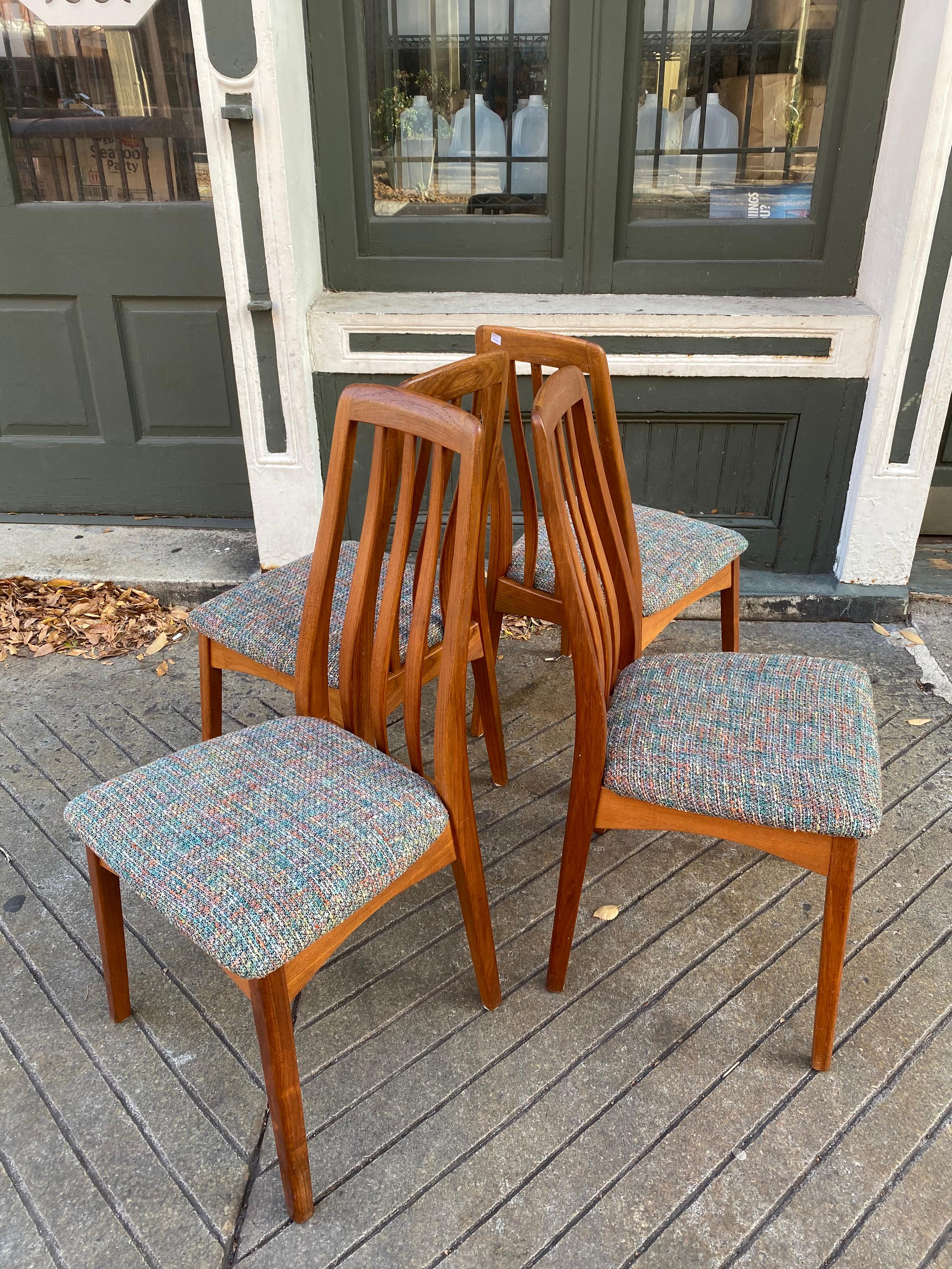 Set of 4 Solid Teak Svegards Markaryd Dining Chairs 4