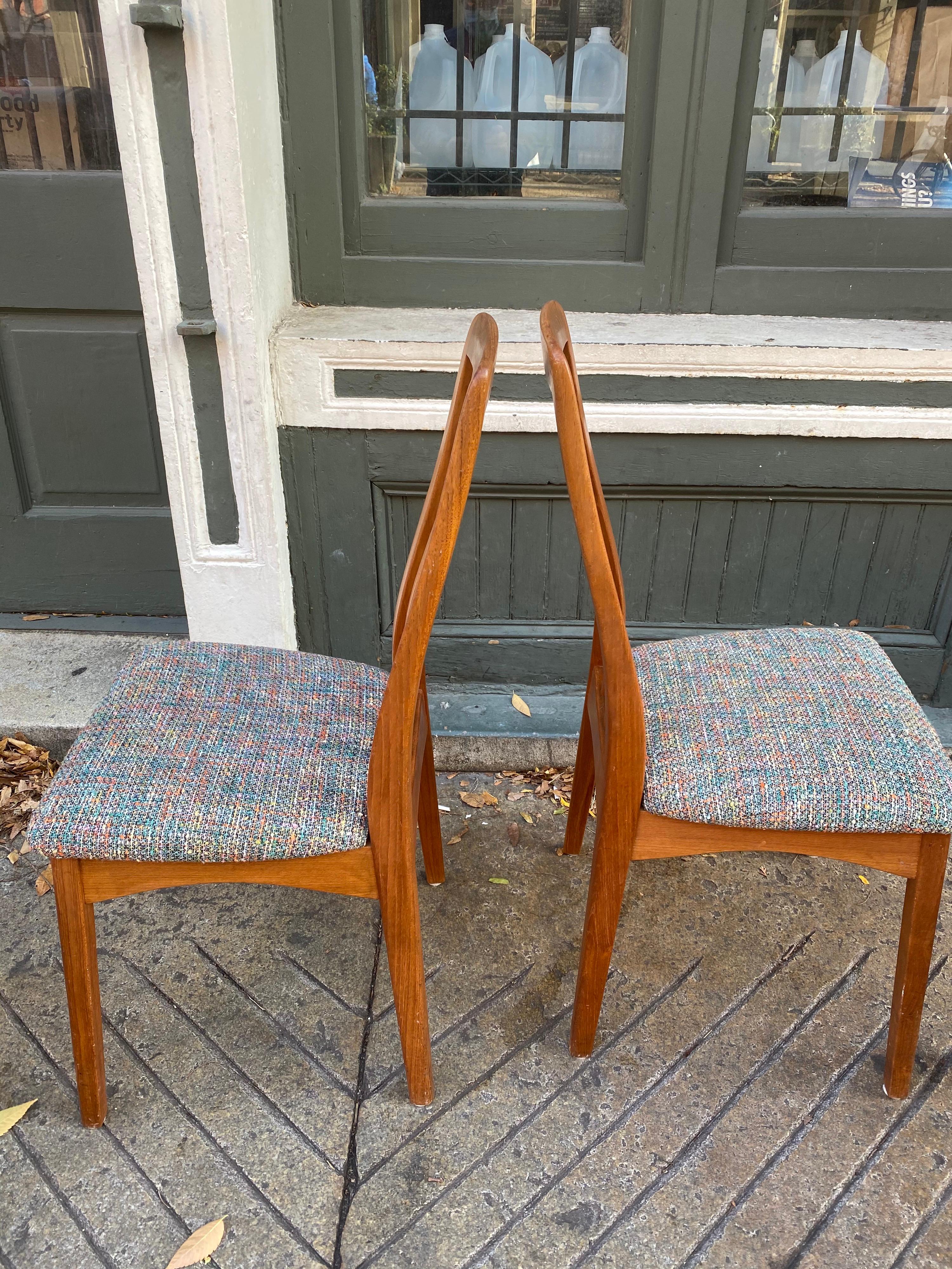 Scandinavian Modern Set of 4 Solid Teak Svegards Markaryd Dining Chairs