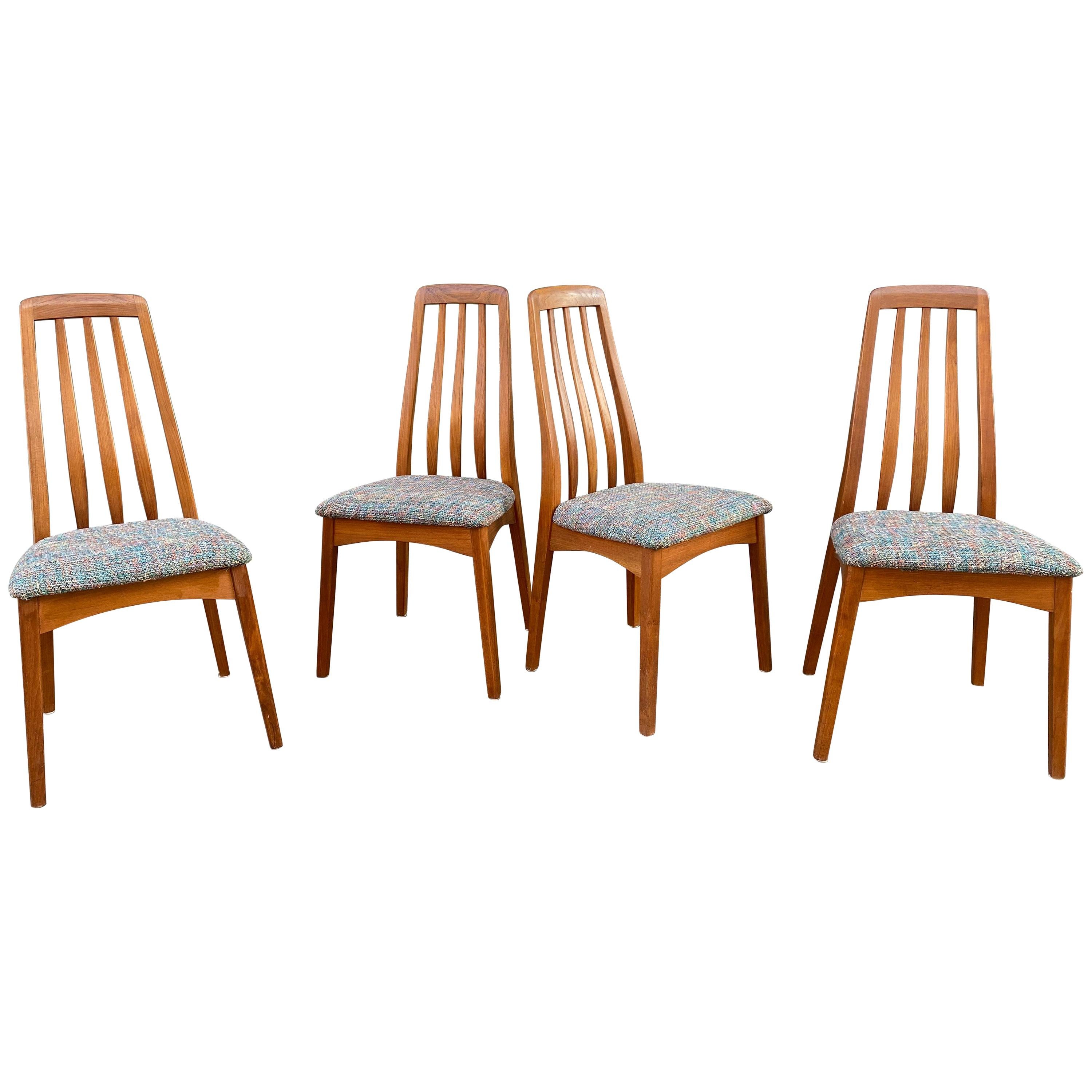 Set of 4 Solid Teak Svegards Markaryd Dining Chairs