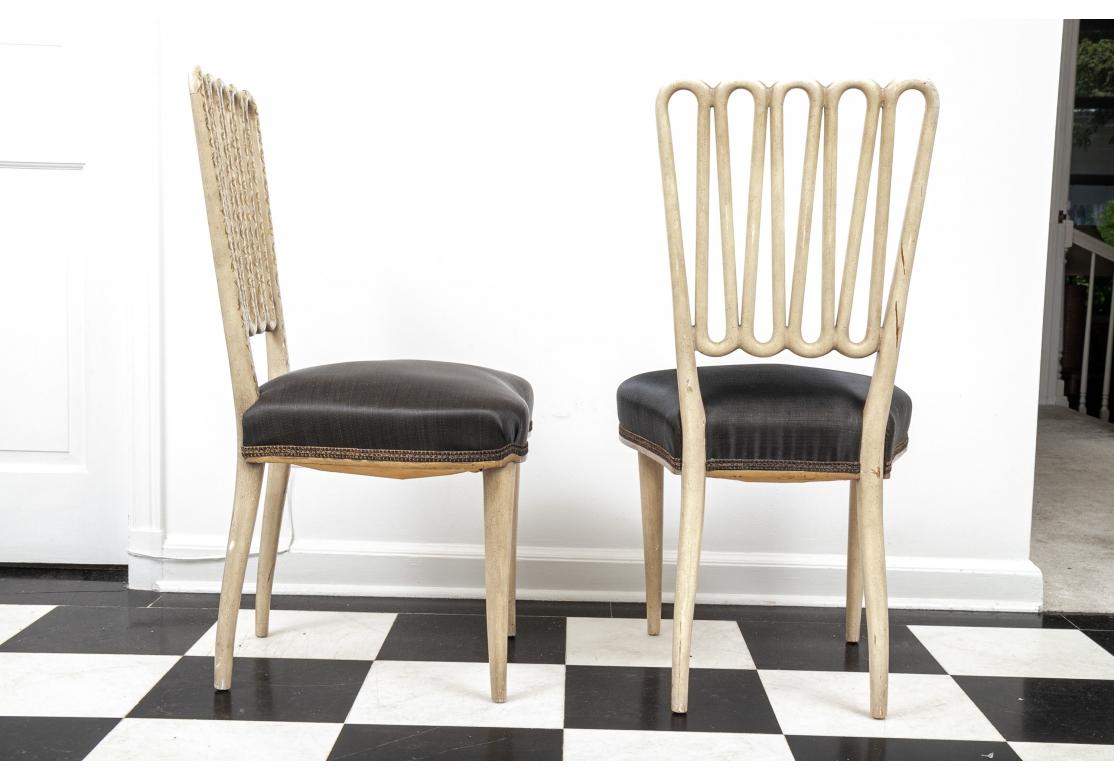 Ensemble de 4 chaises de salle à manger sophistiquées à finition peinte d'après Dorothy Draper État moyen - En vente à Bridgeport, CT