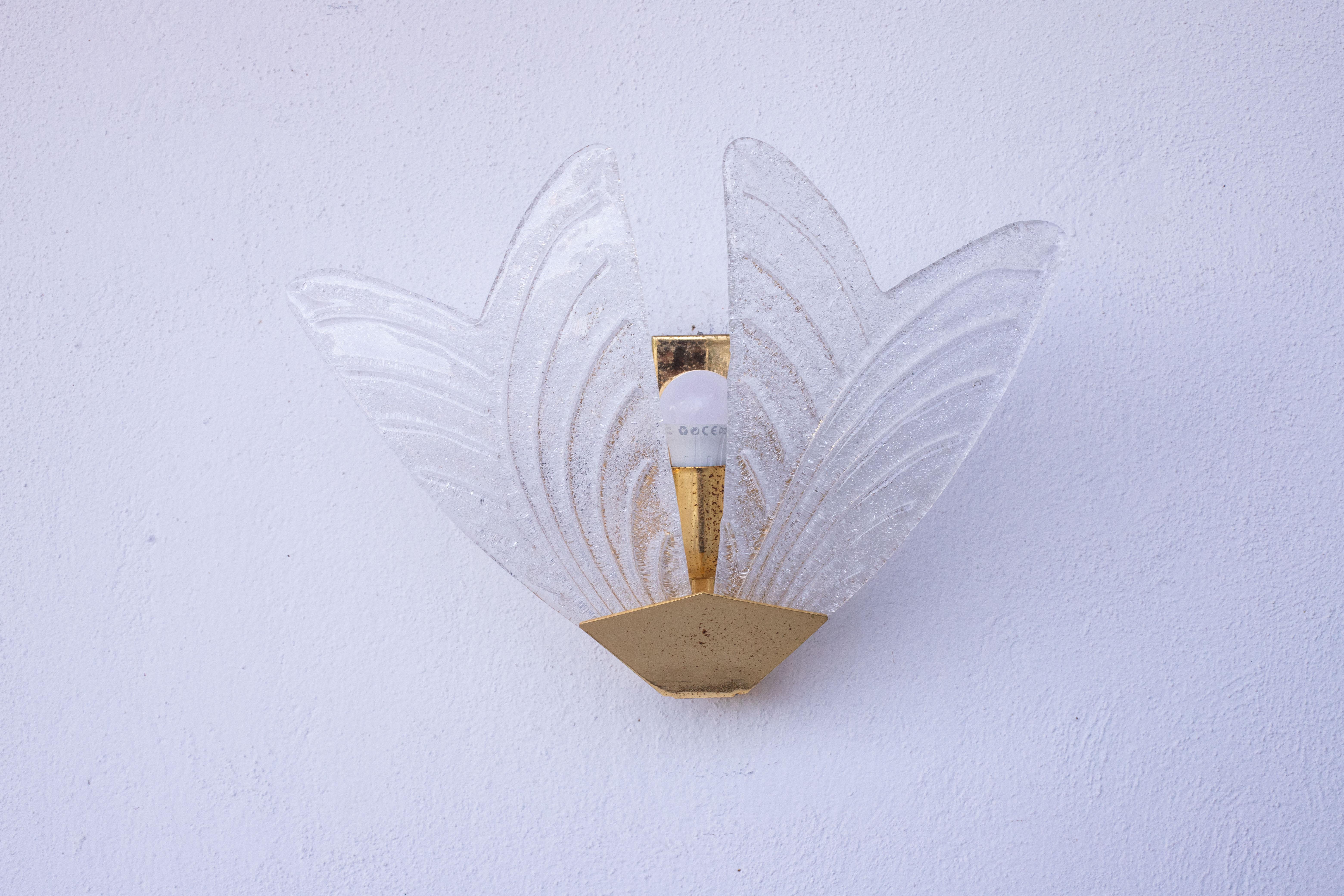 Set of 4 Sorrento, Italian Murano Glass Wall Light, 1970s For Sale 6