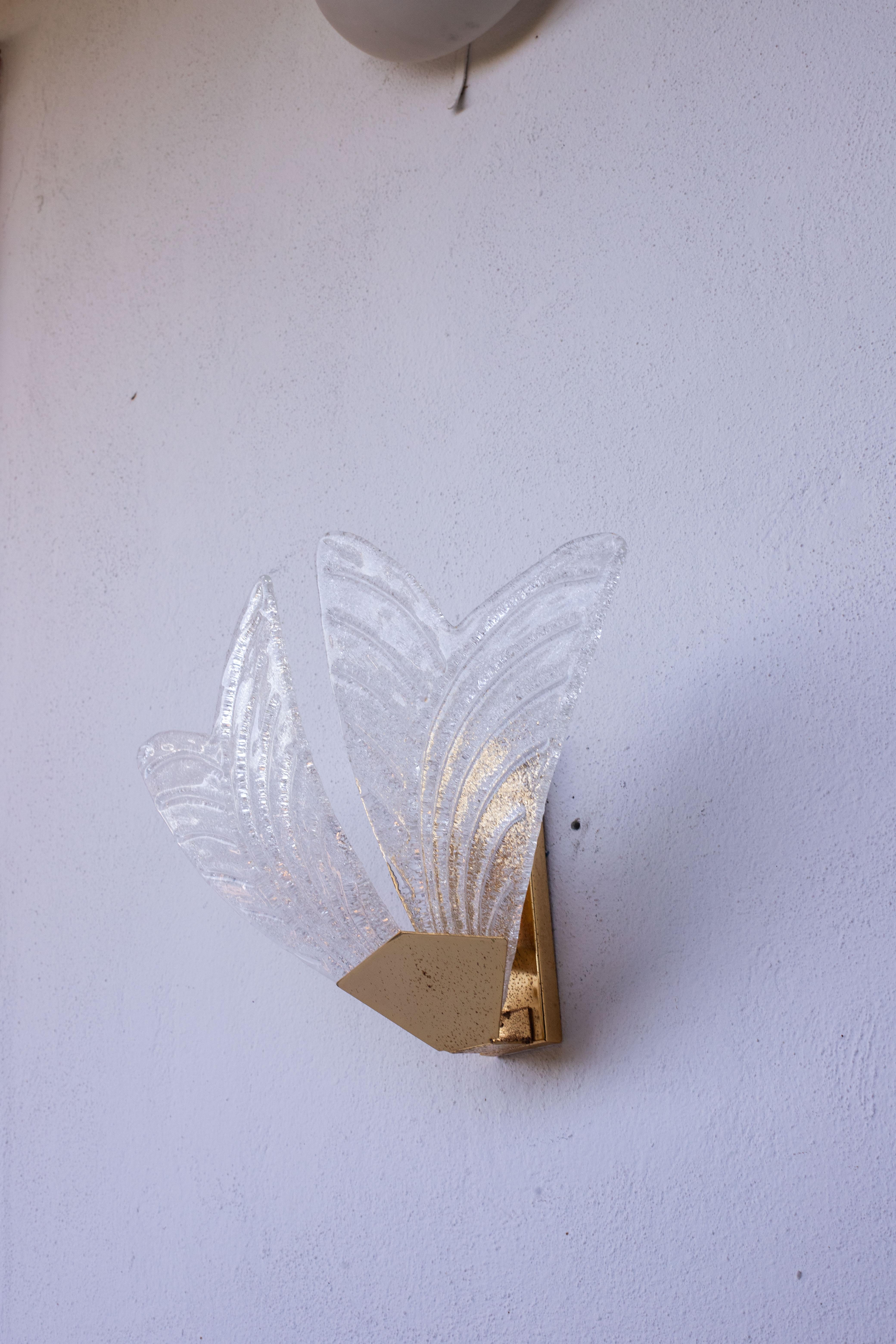Set of 4 Sorrento, Italian Murano Glass Wall Light, 1970s For Sale 3