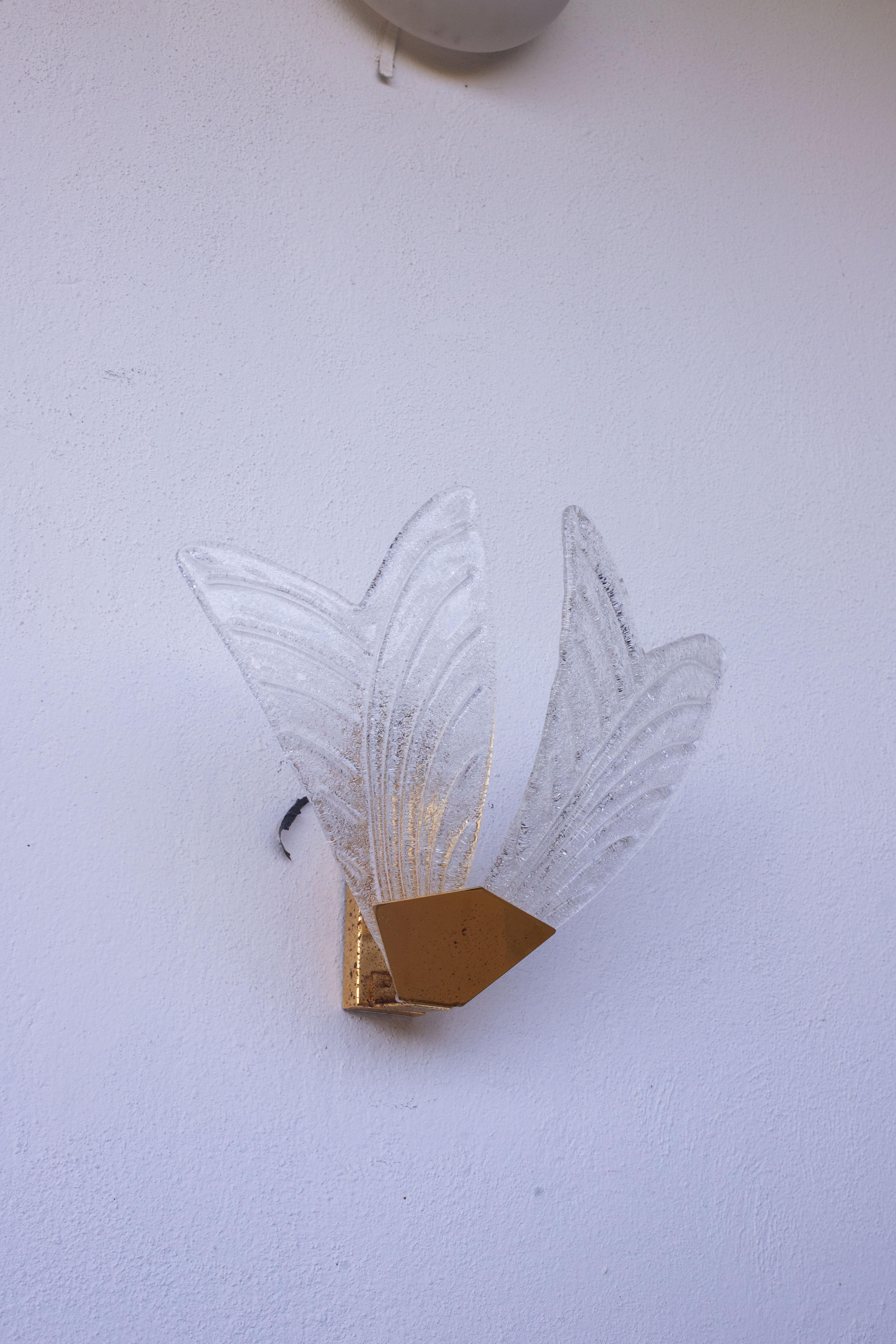 Set of 4 Sorrento, Italian Murano Glass Wall Light, 1970s For Sale 4