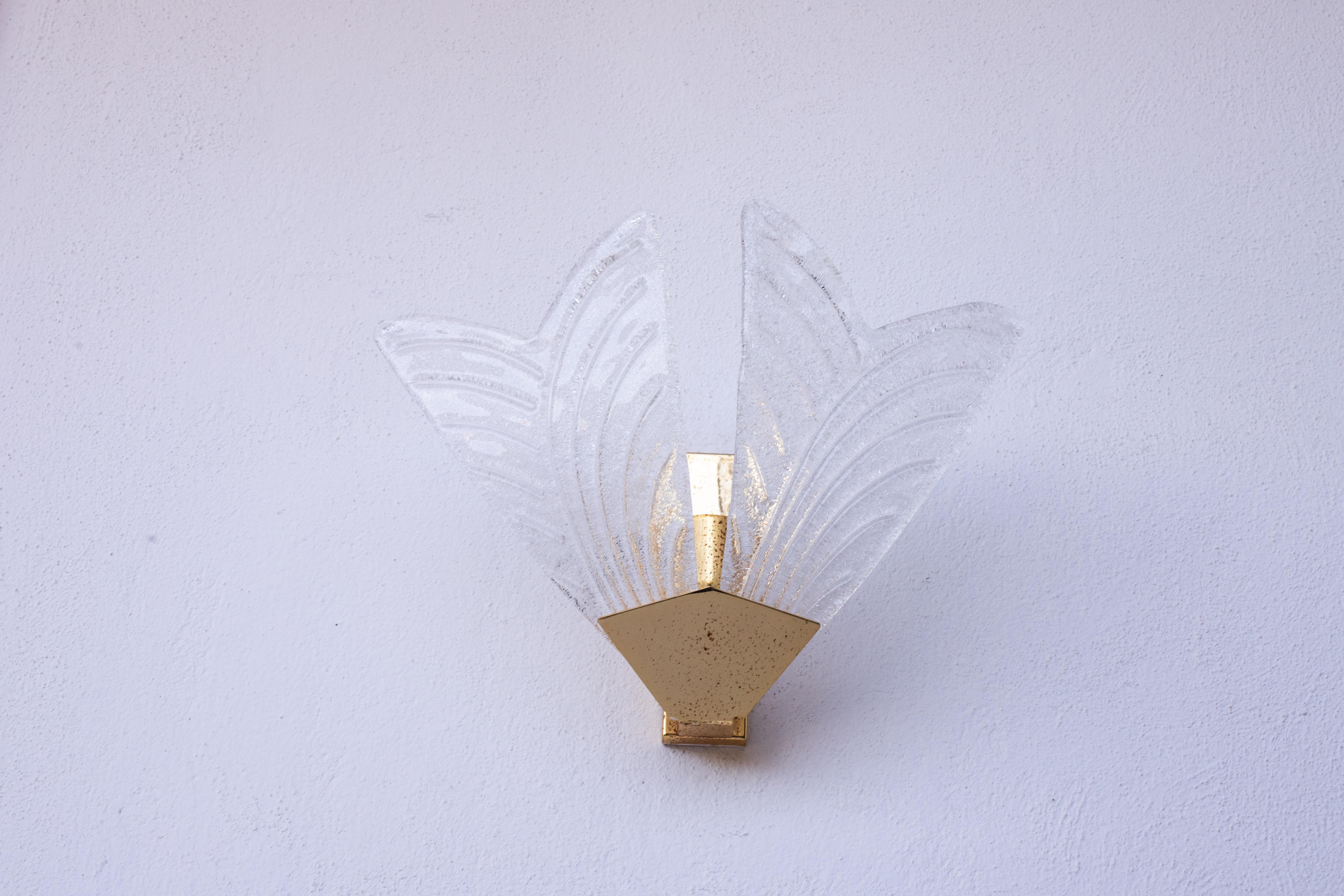 Set of 4 Sorrento, Italian Murano Glass Wall Light, 1970s For Sale 5