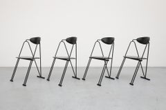 Set of 4 Sottsass Inspired Memphis Style Dining Chairs