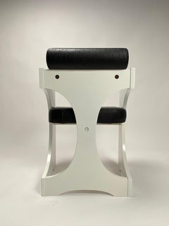 Set of 4 Space Age armchairs in lacquered wood, Italy, 1970s