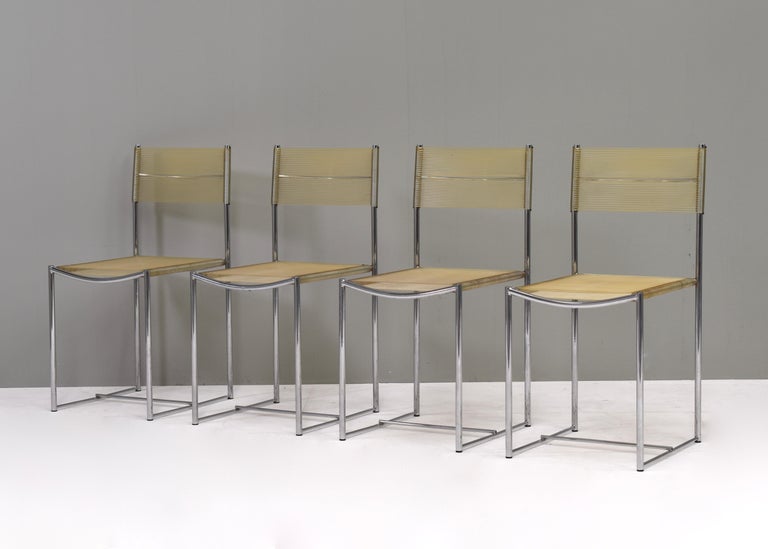 Mid-Century Modern Set of 4 Spaghetti Chairs by G. Belotti for Alias, Italy, 1979 For Sale