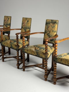 Set of 4 Spanish Bobbin Chairs 1960s