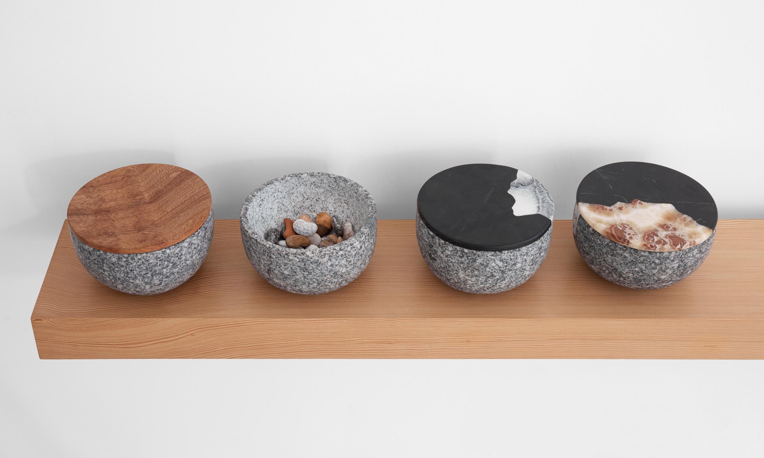 Hand-Carved Set of 4 Sprouter Pot by Estudio Rafael Freyre