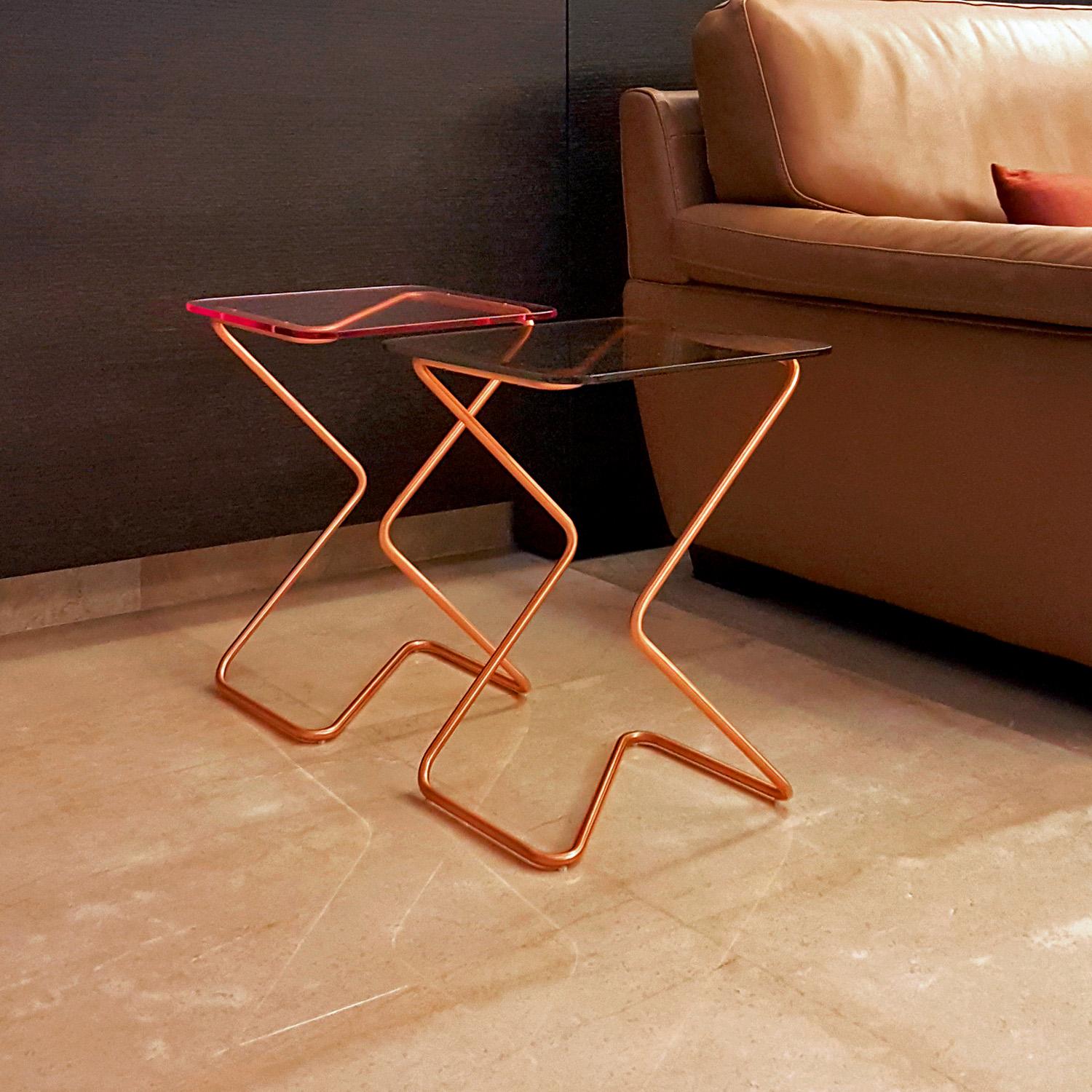 Set of 4 Square Side Table by Rita Kettaneh 9