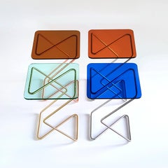 Set of 4 Square Side Table by Rita Kettaneh