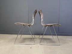 Juego de 4 sillas de comedor apilables de Rudi Verelst para Novalux, años 70