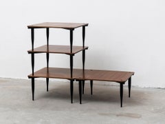 Set of 4 Stackable T8 Coffee or Side Tables, Vico Magistretti for Azucena, 1950s