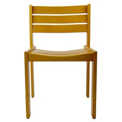 Set of 4 Stackable Wooden Dining Chairs by Wilkhahn
