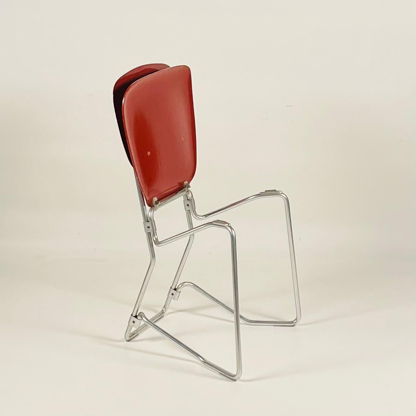 Set of 4 Stacking Chairs by Armin Wirth and Aluflex, 1950s  For Sale 1