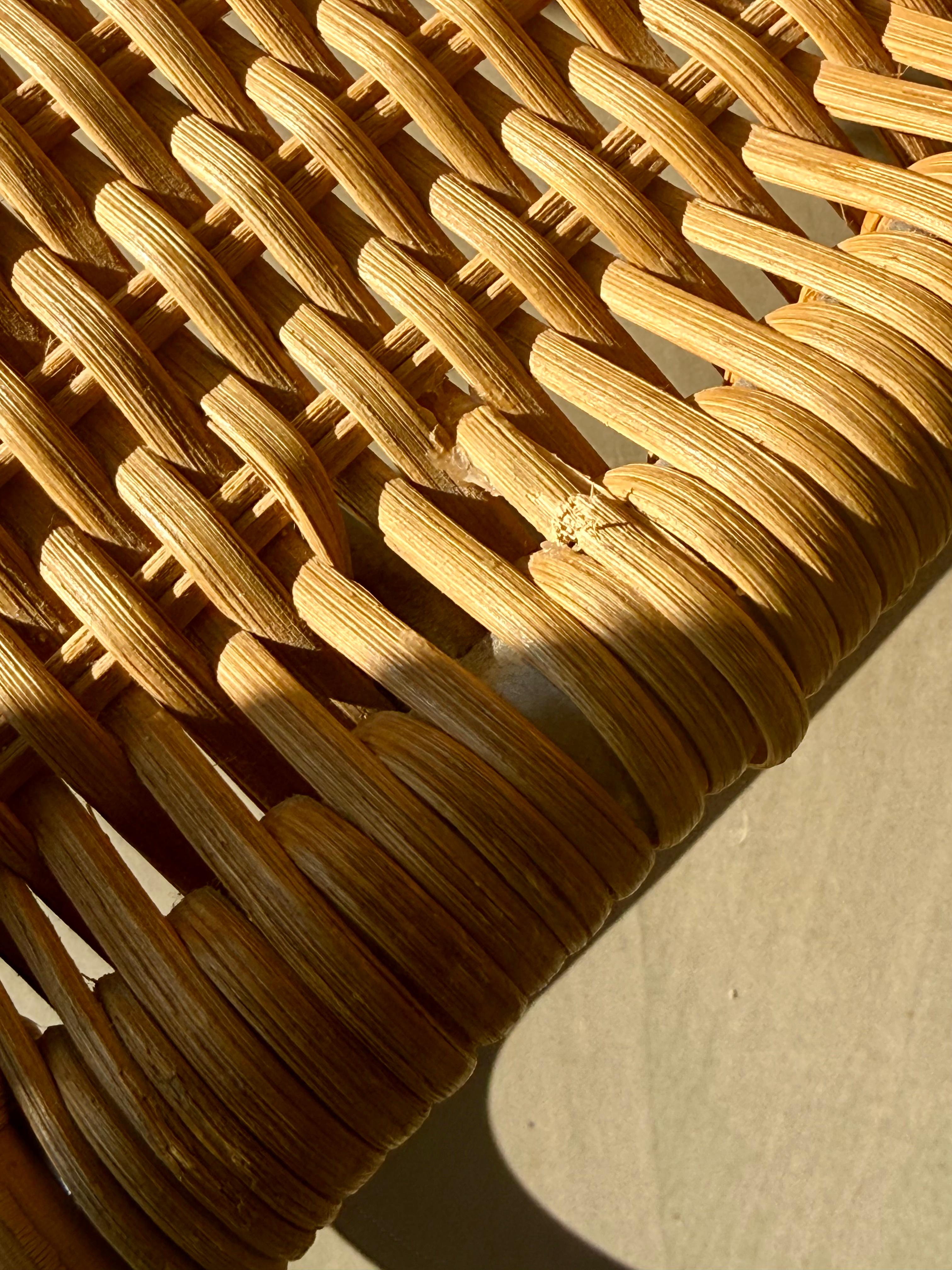 Set of 4 Stendig Cantilever Rattan & Chrome Side Chairs, 1970s im Angebot 2