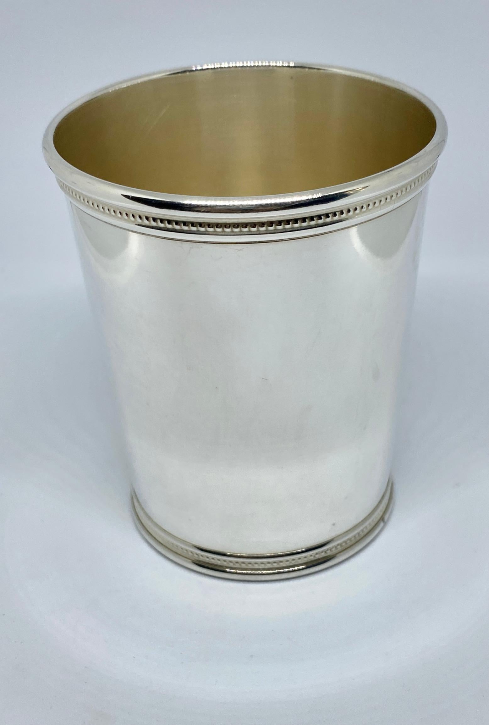 Set of 4 Sterling Julep Cups by Benjamin Trees of Lexington, Kentucky In Good Condition In San Rafael, CA