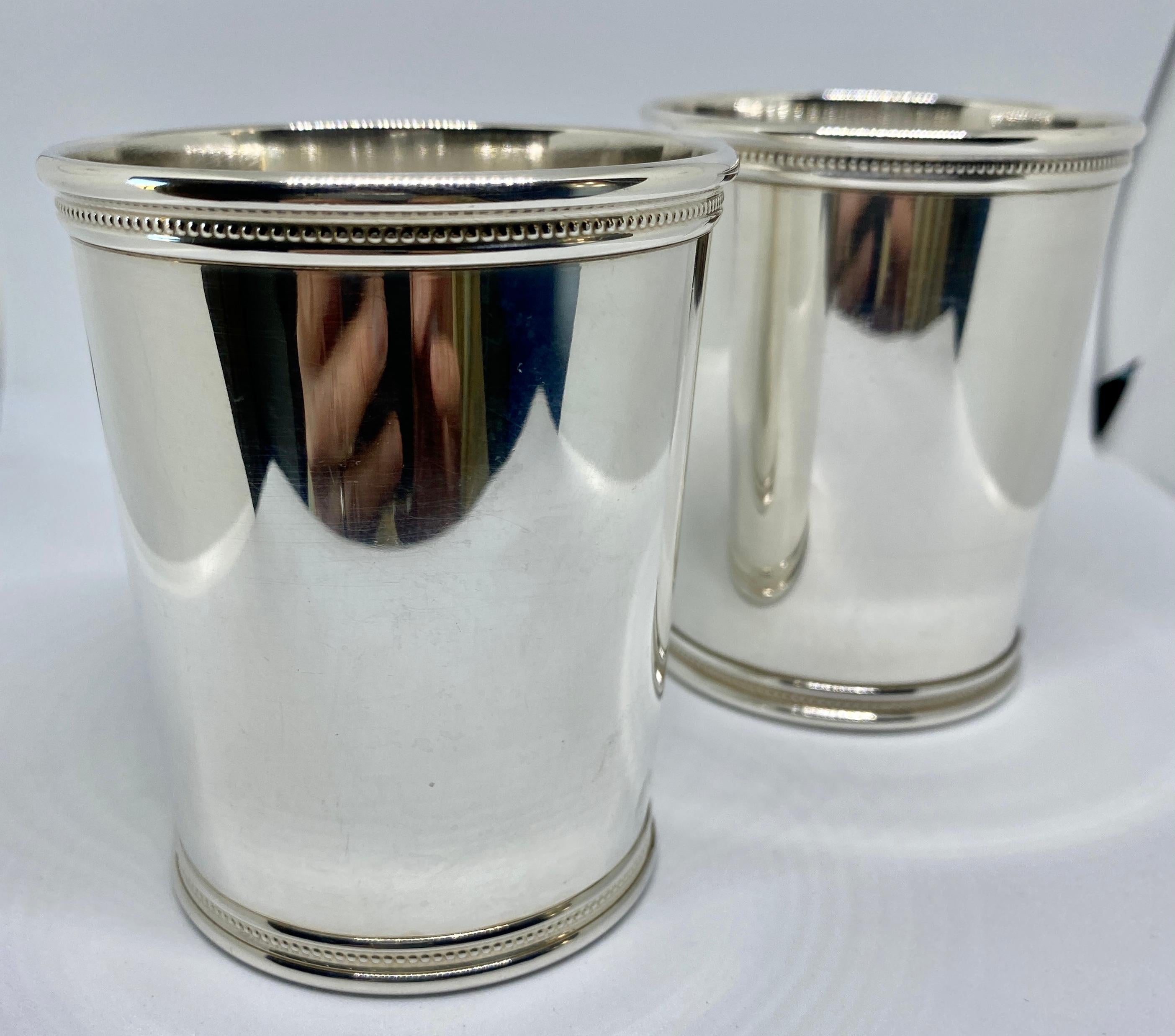 Women's or Men's Set of 4 Sterling Julep Cups by Benjamin Trees of Lexington, Kentucky