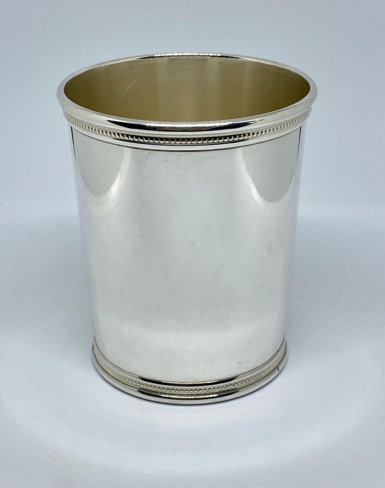 Set of 4 Sterling Julep Cups by Benjamin Trees of Lexington, Kentucky 1