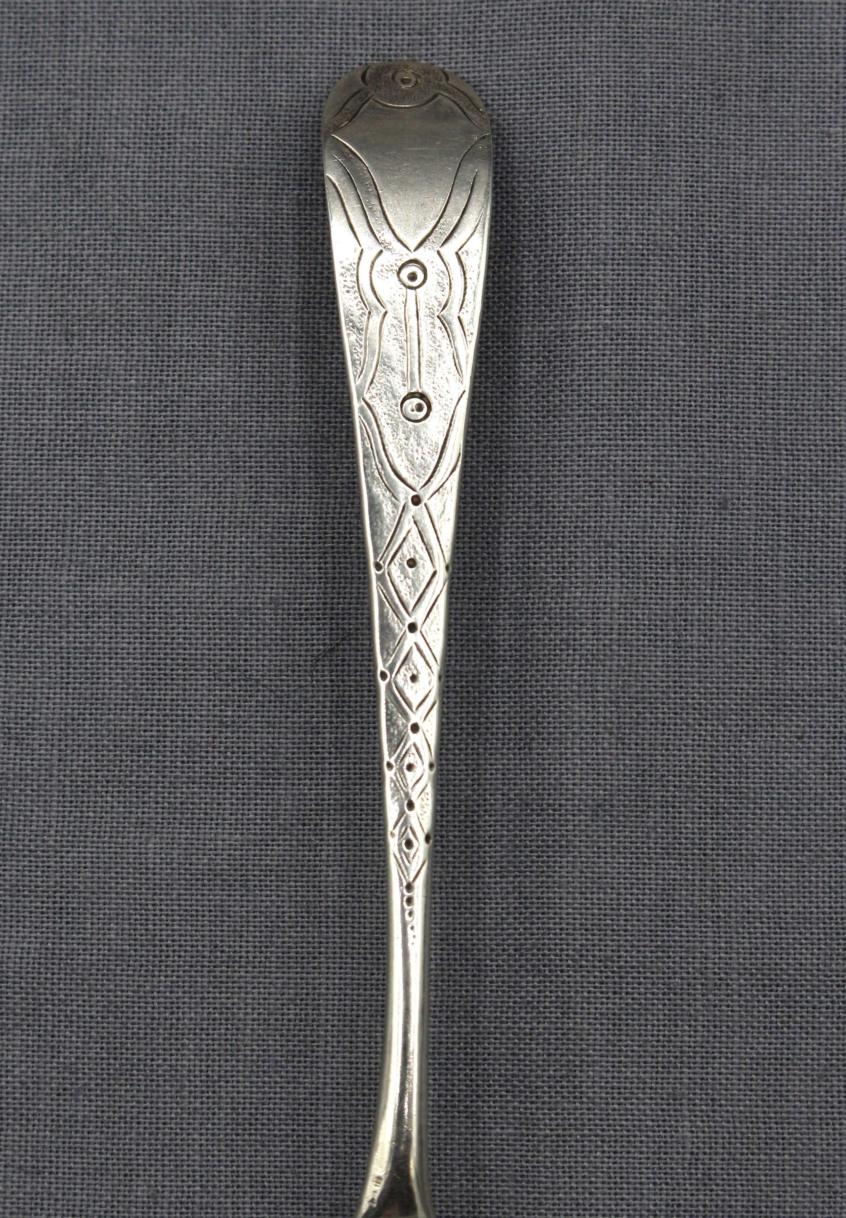Set of 4 Sterling Silver Coffee Spoons by Hester Bateman, London, c.1775 In Good Condition For Sale In Chapel Hill, NC