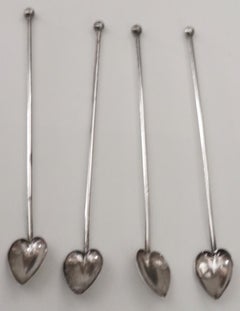 Set of 4 Sterling Stir Sticks / Straws by Riamond