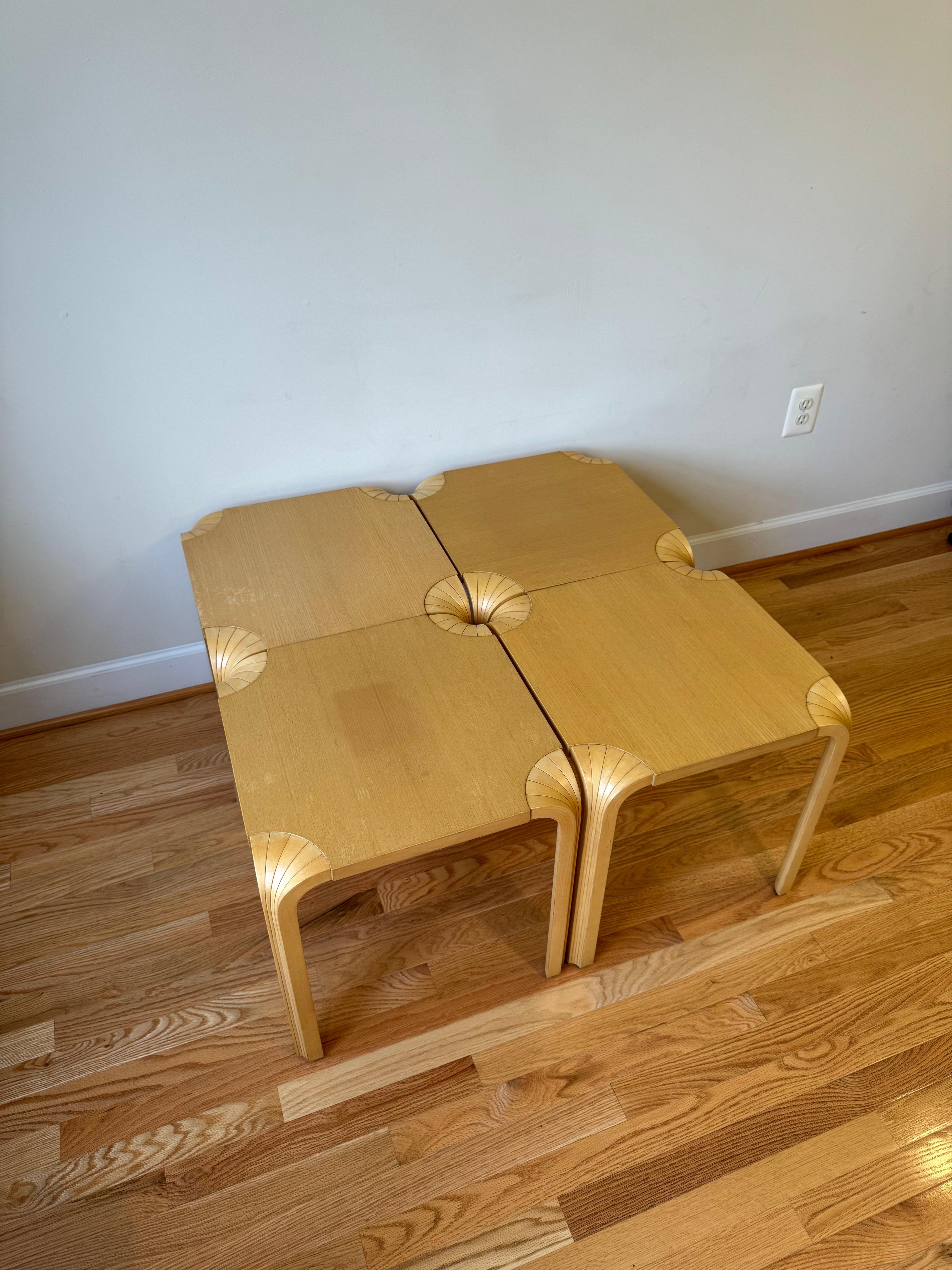 Ensemble de 4 tabourets X601 (pied en éventail) pour Artek par Alvar Aalto en vente 6