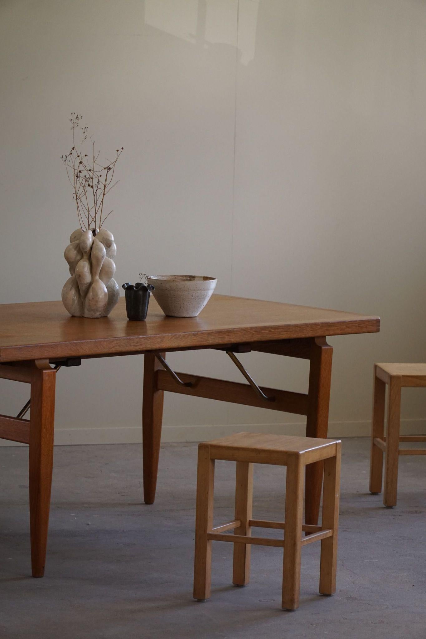 Set of 4 Stools in Birch, Swedish Modern, Designed by Sven Markelius, 1930s 2