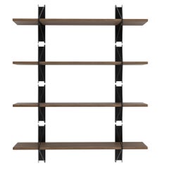 Satz von 4 Strukturregale von Souda, 52in, Schwarz und Nussbaum, auf Bestellung gefertigt