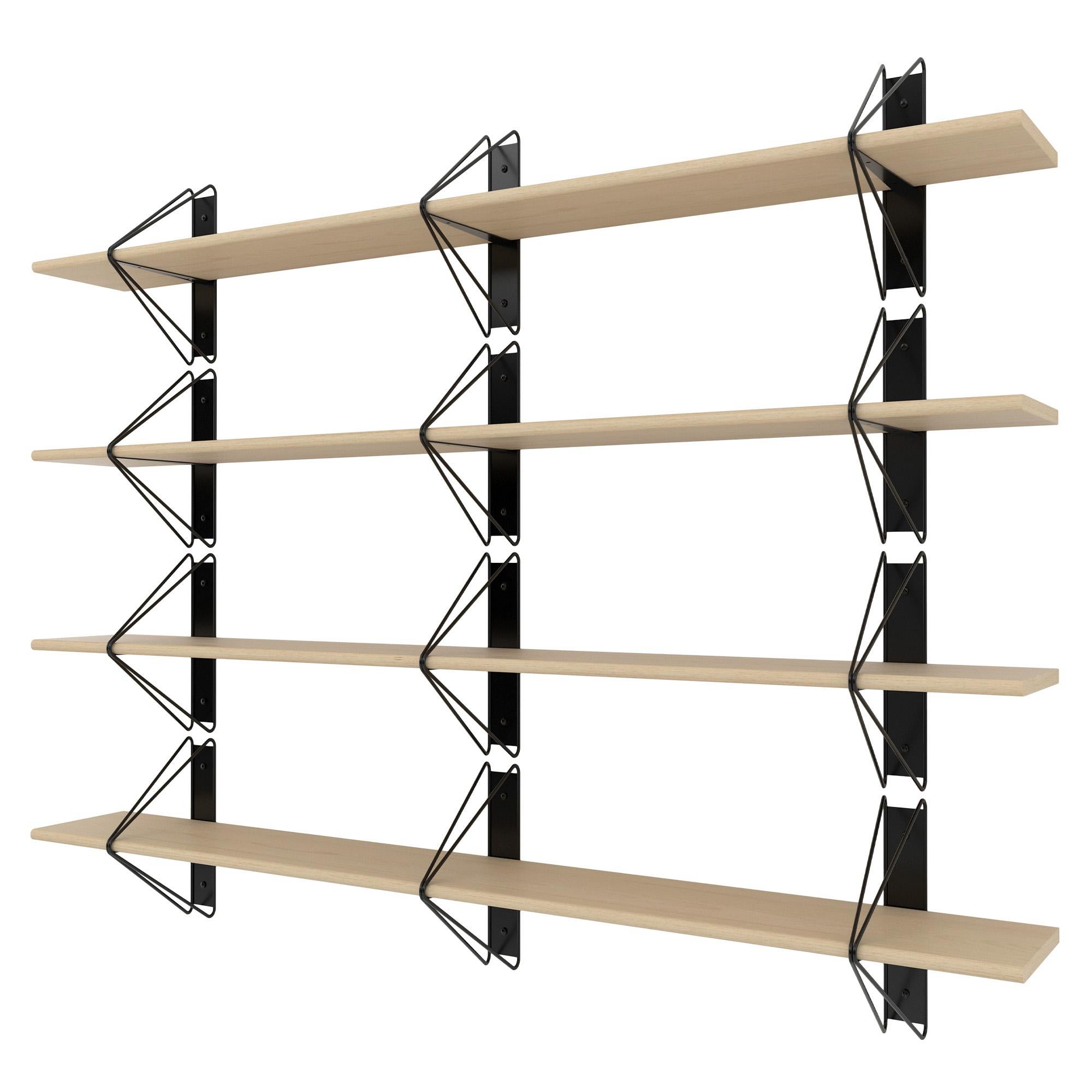 Set of 4 Strut Shelves from Souda, 84in, Black, Made to Order For Sale 5