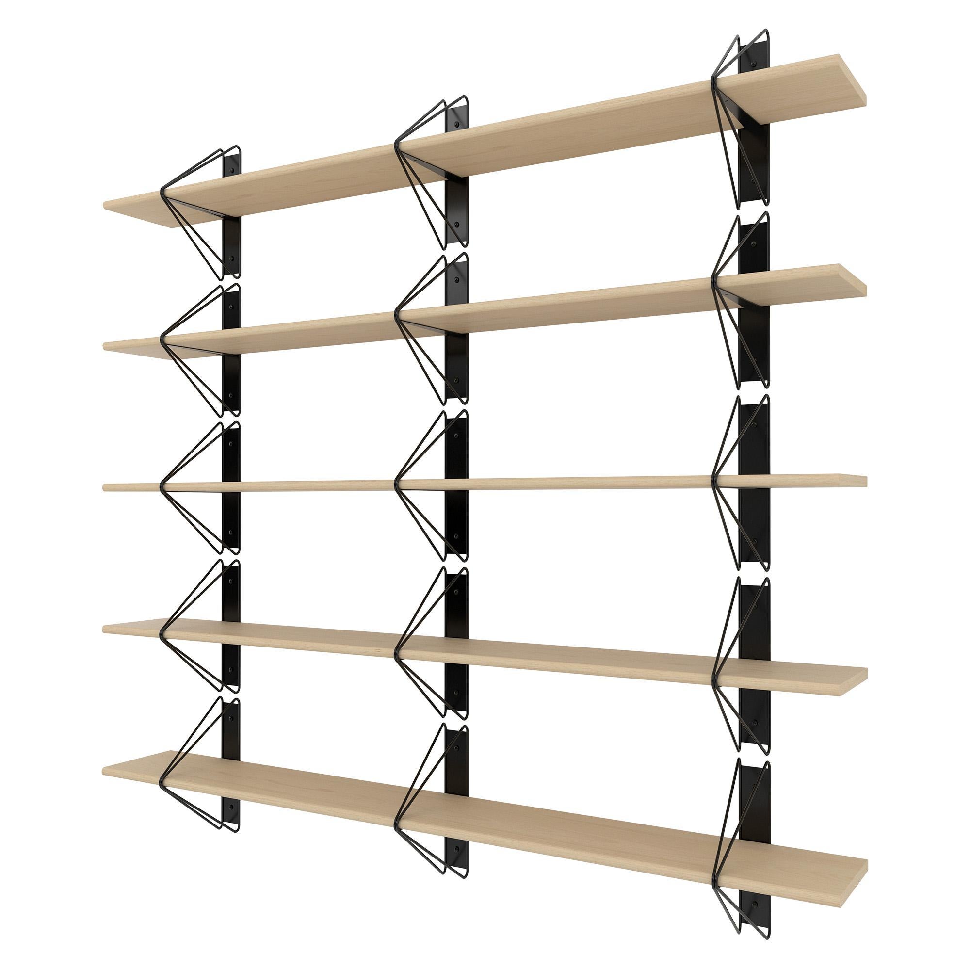Set of 4 Strut Shelves from Souda, 84in, Black, Made to Order For Sale 7