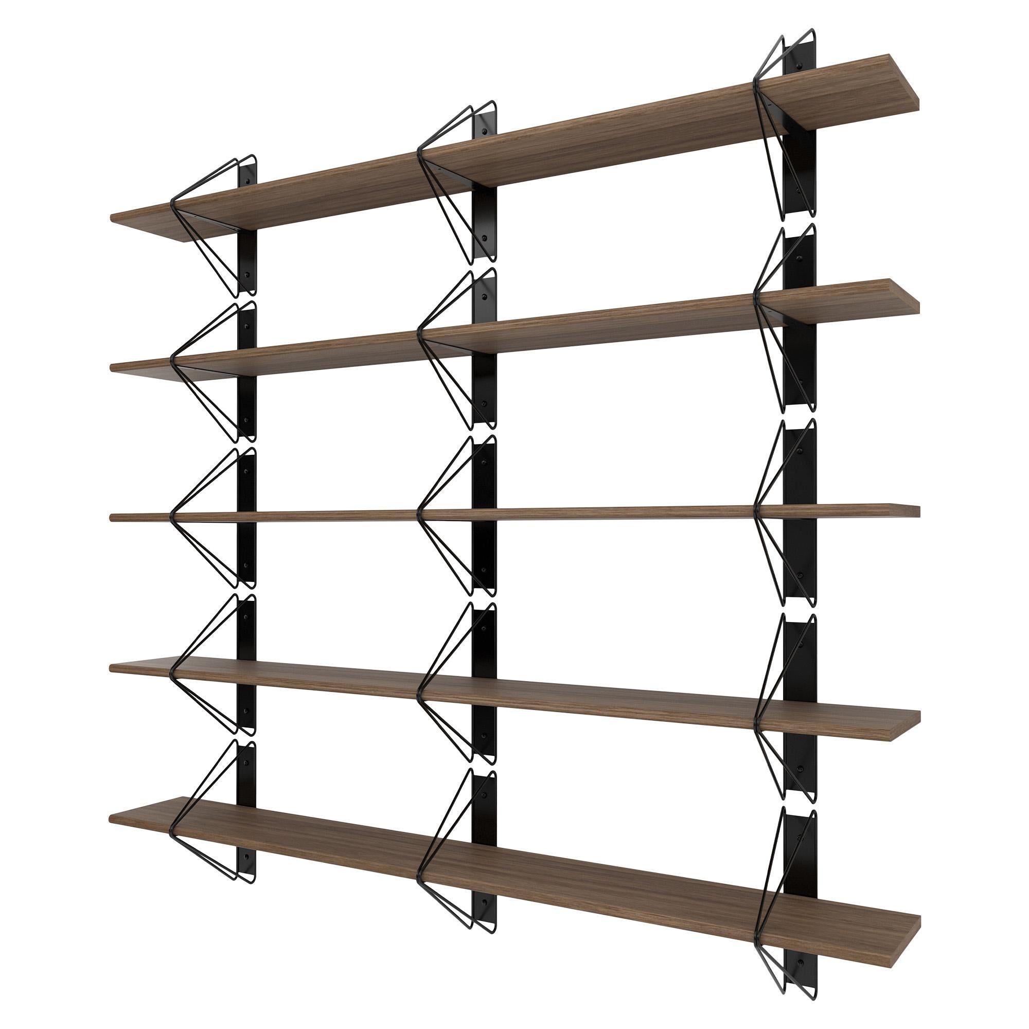 Set of 4 Strut Shelves from Souda, 84in, Black, Made to Order For Sale 1