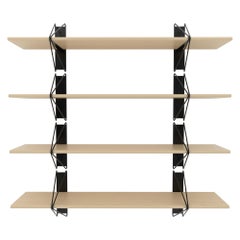 Satz von 4 Strukturregale von Souda, 52in, Schwarz und Ahorn, auf Bestellung gefertigt