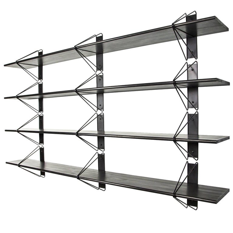 Set of 4 Strut Shelves from Souda, Black, Made to Order For Sale