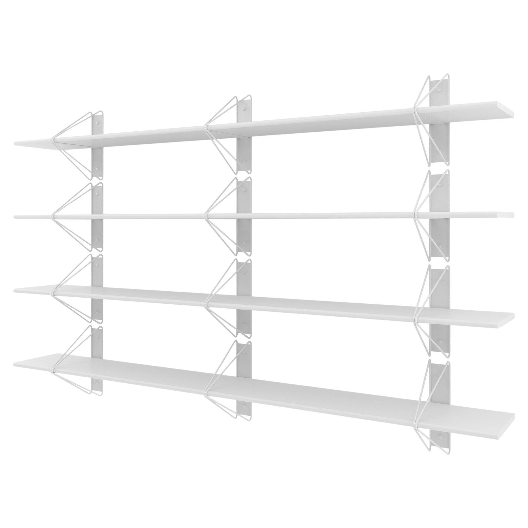 Set of 4 Strut Shelves from Souda, 84in, White, Made to Order