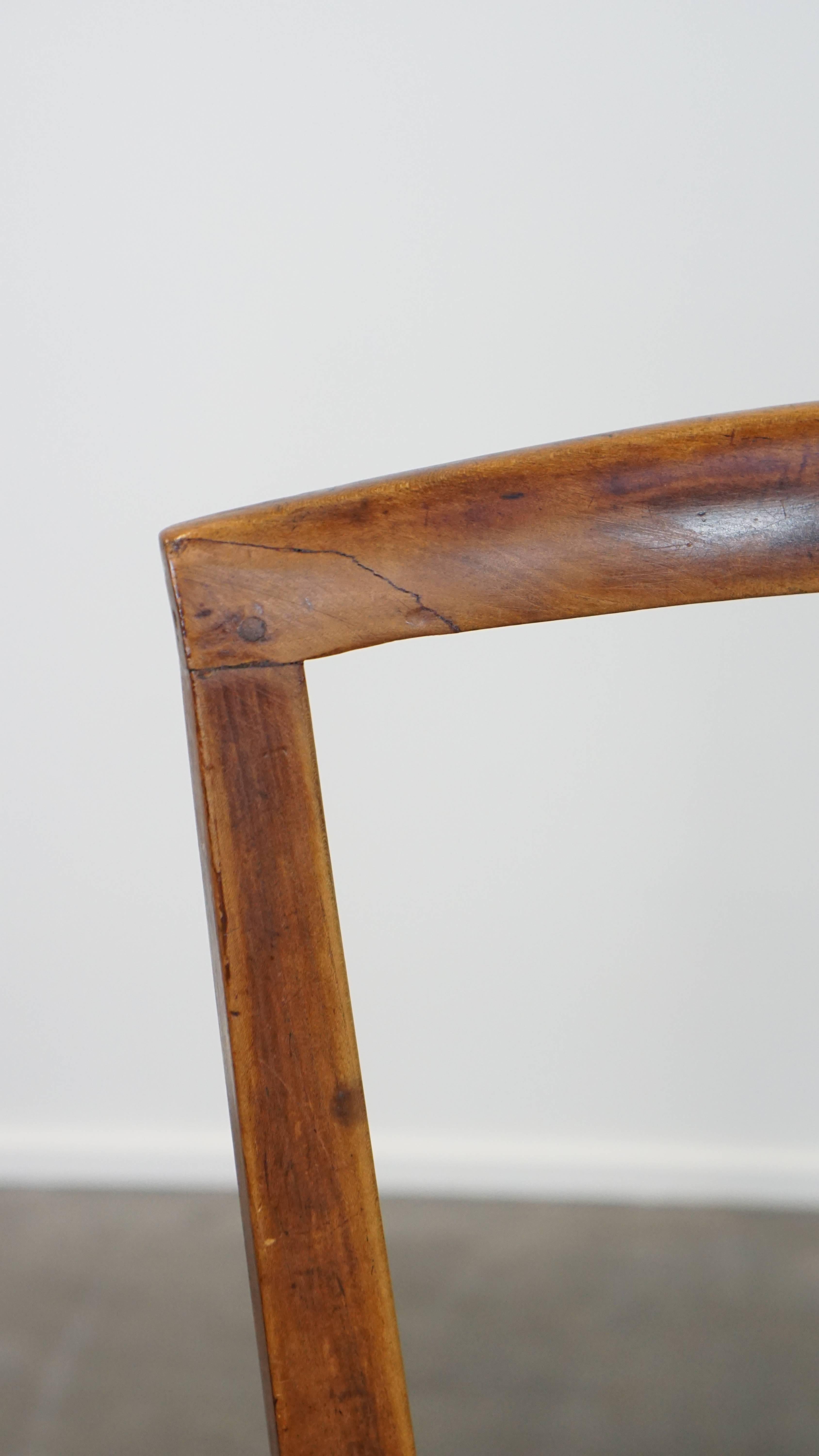 Set of 4 stunning 19th-century antique English dining chairs with wicker seats For Sale 6