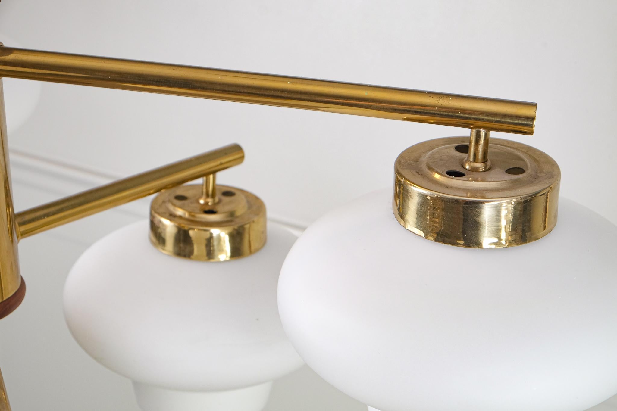 Set of 2 Swedish Brass Chandeliers, 1960s For Sale 5