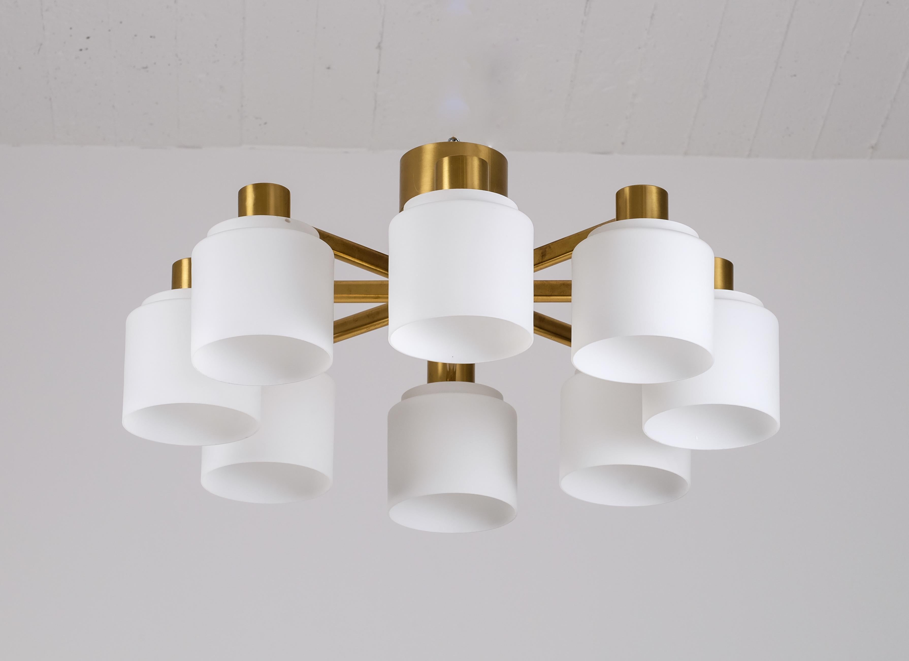 Scandinavian Modern Set of 3 Swedish Ceiling Lights by Boréns, Sweden, 1960s For Sale