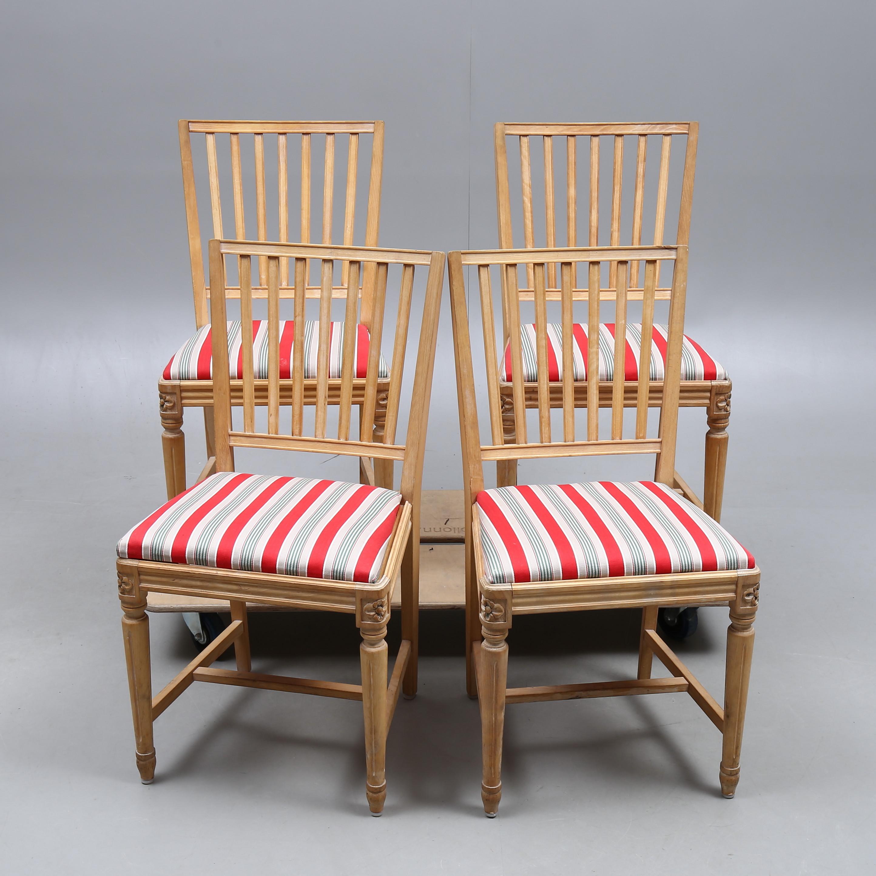 20th Century Set of 4 Swedish Classic Leksand Chairs For Sale
